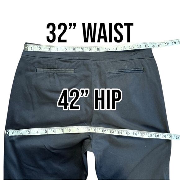 Soft Surroundings Black Chino Capri Pants Sz M - Picture 5 of 11